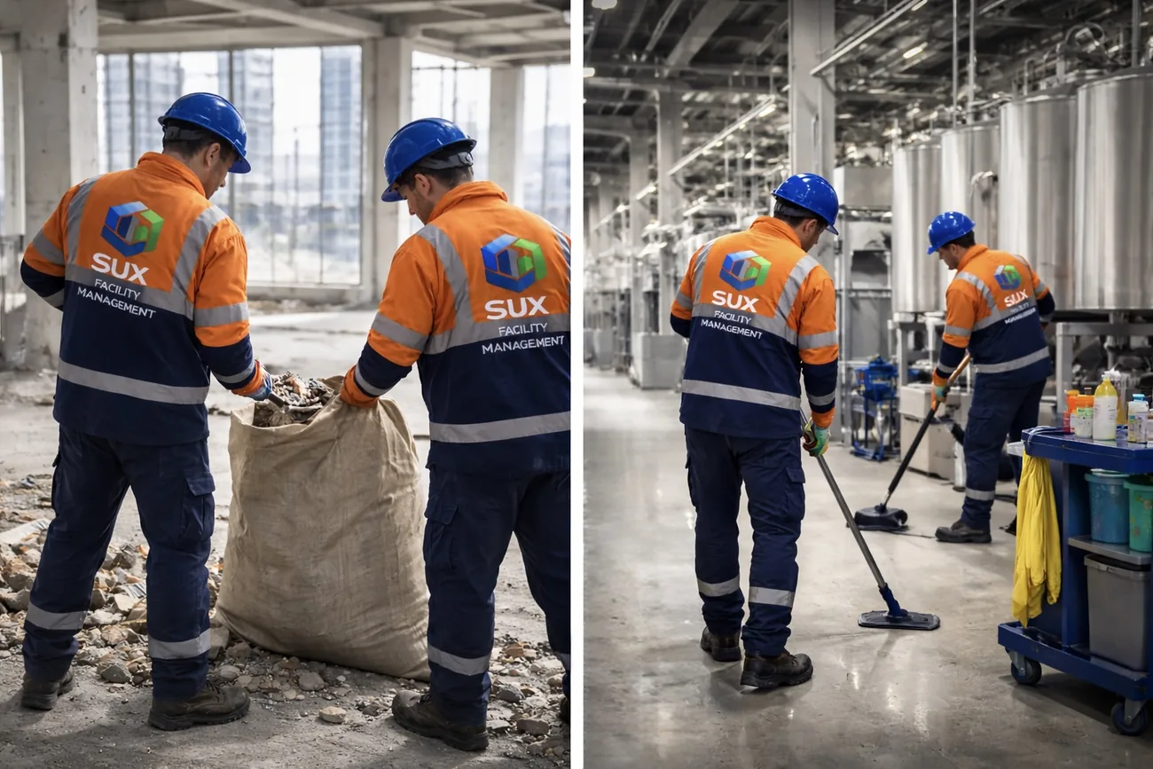 Reinigung in Bau- und Industrieumgebung